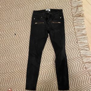 Paige low rise black skinny jeans